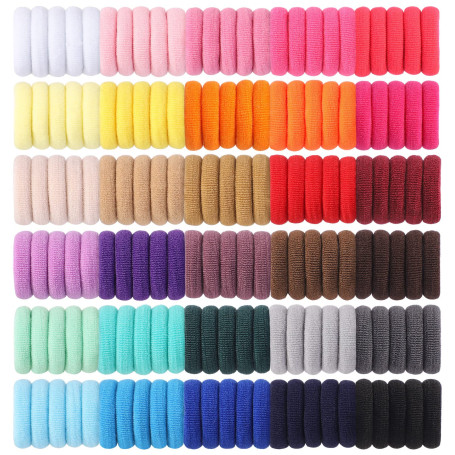 Jollybows 300 Pièces Elastique Cheveux Fille, Petit élastique Cheveux Mini Chouchous Multicolore Accessoire Cheveux Fille pour B