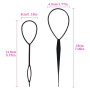 Sularpek Outil de Queue de Cheveux, 2pcs Tresse Outil de Coiffure, Aides à La Coiffure pour Simples et Élégantes, Styling Coiffu