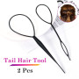 Sularpek Outil de Queue de Cheveux, 2pcs Tresse Outil de Coiffure, Aides à La Coiffure pour Simples et Élégantes, Styling Coiffu