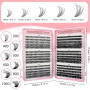 KEYRI 580 Pièces Faux Cils Individuel 30-40-50-60-80-100D Curl Extension Cils pour l'extension de Cils à Domicile Kit Faux Cils