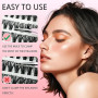 KEYRI 580 Pièces Faux Cils Individuel 30-40-50-60-80-100D Curl Extension Cils pour l'extension de Cils à Domicile Kit Faux Cils