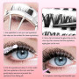 KEYRI 580 Pièces Faux Cils Individuel 30-40-50-60-80-100D Curl Extension Cils pour l'extension de Cils à Domicile Kit Faux Cils