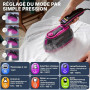 Défroisseur Vapeur 2 En 1, Défroisseur à Main 1300 W Portable Vêtements, Fer à Repasser de Voyage Écran Tactile Multi-Modes, 4 V