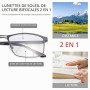 MIRYEA Lunettes de lecture photochromiques bifocales - Blocage de la lumière bleue - Filtre de lumière bleue - Protection UV400