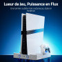 Support de refroidissement PALPOW compatible avec PS5 Pro/Slim/PlayStation 5, chargeur disque et numérique pour accessoires PS5 