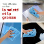 ALCLEAR 820203K_3 Set de 3 Chiffons Microfibre 40x40 cm – Nettoyage Doux et sans Trace pour Cuisine Brillante, Meubles laqués, V