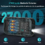 Booster Batterie Voiture 7000A avec 11,05 BAR/160 PSI Gonfleur de Pneus,27000 mAh Démarreur Batterie Voiture pour Tous Moteurs E