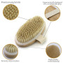 2 Pièces Brosse à sec pour le corps, Brosse exfoliante physique, Brosse masseuse pour le drainage lymphatique, brosse de bain à
