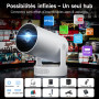 Vidéoprojecteur avec WiFi 6 et BT 5.4, Philoent Projecteur Video Apps intégrées & 2026 Upgraded, Retroprojecteur Supporte 4K/108