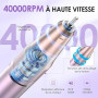HOMEASY Ponceuse pour Ongles Professionnel: 40000 RPM Portable Lime à Ongles Électrique Rechargeable, 16 en 1 Ponceuse Ongle Ave