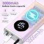HOMEASY Ponceuse pour Ongles Professionnel: 40000 RPM Portable Lime à Ongles Électrique Rechargeable, 16 en 1 Ponceuse Ongle Ave