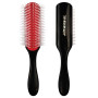 Denman Curly Hair Brush D4 (Black & Red) 9 Row Styling Brush for Styling, Smoothing Longer Hair and Defining Curls - For Women a