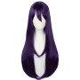 Linfairy Perruque Longue Violette Halloween Cosplay Pour Femme 85 cm