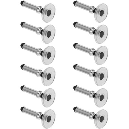 Lot de 12 disques de rechange universels argentés de forme ronde, embouts de stylet remplaçables pour appareils à écran tactile,