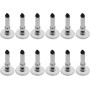 Lot de 12 disques de rechange universels argentés de forme ronde, embouts de stylet remplaçables pour appareils à écran tactile,