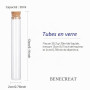 BENECREAT 20PCS 30ml Tube à essai en Verre avec Bouchon en liège Clair Plat Mini Bouteilles en Verre bocaux pour Laboratoire, Pa