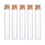 BENECREAT 20PCS 30ml Tube à essai en Verre avec Bouchon en liège Clair Plat Mini Bouteilles en Verre bocaux pour Laboratoire, Pa