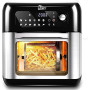 Uten Four Friteuse À Air 10L XXL, 12 En 1 Four Sans Huile, 1500W Écran LED, Cuisson Rotative, Double Plateau, Accessoires & Rece
