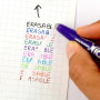 PILOT - Lot de 3 FriXion Ball 07 - Stylo Effaçable à Encre Thermosensible - Stylo Roller Rechargeable - Bleu - Pointe Moyenne