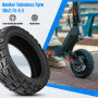Amitor Pneu 10x2.75-6.5 Tubeless Offroad pour Kukirin G2 Master Trotinette Électrique, Pneu Tubeless 10x2.75-6.5 Tout Terrain, 1