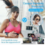 Flintronic Casque de Sommeil, Bandeau Bluetooth, Anti Bruit Sommeil Bandeau Bluetooth, pour Sport, Voyage, Dormeurs Latéraux(Gri