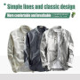 YRUIIA Chemise Style Japonais, Chemise à col Montant en Lin et Coton pour Homme, Chemise à col Montant à Double Boutonnage, Chem