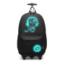 Kono Cartable à roulettes Enfant 24 L, Sac à Dos Trolley LED Lumineux, Bagage Cabine École Primaire Fille Garçon Voyage