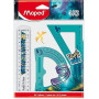 Maped - Mini Kit de Traçage Twist'N Flex Dragon - 3 Pièces - Incassable - Règle 15 cm + Equerre 60° + Rapporteur 180°