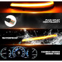 Yoegerery Paire de clignotant de retroviseur latral LED pour Peugeot 208 2008 Citroën C3 MK3 C4 Cactus Opel Corsa F (Noir)