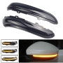 Yoegerery Paire de clignotant de retroviseur latral LED pour Peugeot 208 2008 Citroën C3 MK3 C4 Cactus Opel Corsa F (Noir)