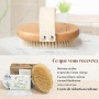 Brosse à sec pour le corps, Brosse exfoliante physique, Brosse masseuse pour le drainage lymphatique, Brosses anti-cellulite, Bo