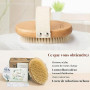 Brosse à sec pour le corps, Brosse exfoliante physique, Brosse masseuse pour le drainage lymphatique, Brosses anti-cellulite, Bo