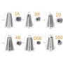 Twolights 6 Pièces Grande Douilles à Pâtisserie Professionnelles, pour Décorer Gâteaux et Cupcakes - Compatible poche à douille,