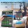 Aveek Audio Mixer,Table de Mixage Professionnelle avec USB/Bluetooth,4 Canaux D'entrée Stéréo DJ Mixer,48V Phantom Power 99 DSP