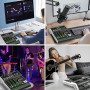 Aveek Audio Mixer,Table de Mixage Professionnelle avec USB/Bluetooth,4 Canaux D'entrée Stéréo DJ Mixer,48V Phantom Power 99 DSP