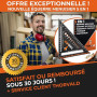 THORVALD 5 en 1 Equerre Menuisier 180 mm - Multifonction : Trusquin/Raporteur/Gabarit de percage/Equerre a chapeau - Aluminium -