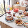 Giles & Posner Funfair Bubble Waffle Maker – Plaques de cuisson antiadhésives sans PFAS, temps de préchauffage de 2 minutes, voy