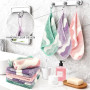 PHOGARY 6 Gants de Toilette en Microfibre, Serviette Visage Skincare pour Lingette Demaquillante, Petite Serviette Main de Toile