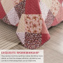 Qucover Patchwork Couvre Lit, Dessus de Lit et Couvre Lit 2 Personnes 220x240 cm, Boutis Courtepointe Matelassé Réversible Multi