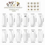 JBER Lot de 12 Petits Vases Décoratifs - 13 cm Vase Blanc en Céramique Mate pour Herbe de la Pampa, Fleurs Séchées - Décoration 