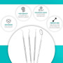 HOKIN 4pcs Detartreur Dentaire Kit Dents en acier Inoxydable kit de Nettoyage Calcul Calculateur de Plaque Hygiène Scanner Croch