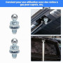 M8 Rotule à bille 2 pcs, boulon à bille en acier inoxydable, tête sphérique de 10 mm pour ressorts à gaz, filetage M8 Tête sphér