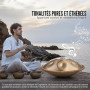 VEVOR Tambour à main, 550 mm et 10 notes, instrument à tambour handpan en ré mineur, avec maillets, support 432 Hz et sac de tra