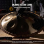 VEVOR Tambour à main, 550 mm et 10 notes, instrument à tambour handpan en ré mineur, avec maillets, support 432 Hz et sac de tra