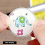 QWORK® 50 Pièces Badge Personnalisable - 38 mm - Badges Transparent en Acrylique pour Activités Créatives