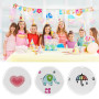 QWORK® 50 Pièces Badge Personnalisable - 38 mm - Badges Transparent en Acrylique pour Activités Créatives