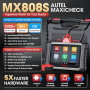 Autel MaxiCheck MX808S, 2026 Bidirectionnel comme MK900BT MK808BT PRO, 4G+64G 2.4G & 5G Wi-Fi, 28+ Services, OS11, 10X Plus Rapi