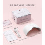 MelodySusie Lampe UV Ongles Gel Compacte et Légère (P-ART06F) avec Commande Simple par Bouton - Polymérise Tous les Gels Souples