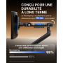 HUANUO Support Ecran PC pour écrans 13–32", Bras écran PC MechaSpring (Inclinaison/pivotement/Rotation), FlowLift Pro Montage VE