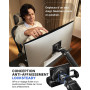 HUANUO Support Ecran PC pour écrans 13–32", Bras écran PC MechaSpring (Inclinaison/pivotement/Rotation), FlowLift Pro Montage VE